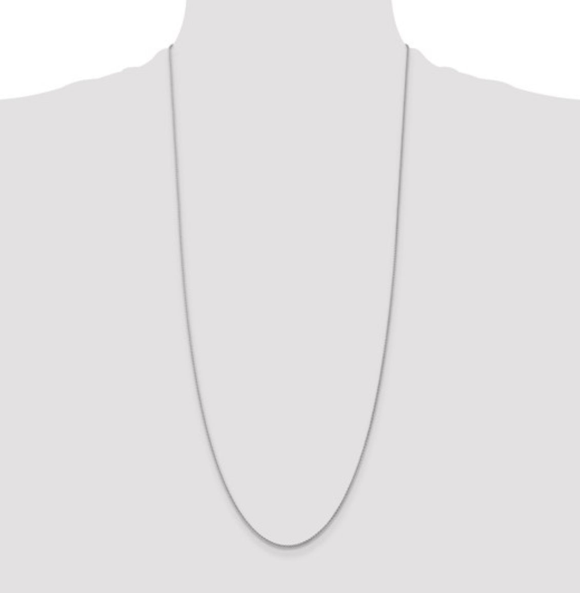 14K White Gold .85MM Spiga Chain with Lobster Clasp