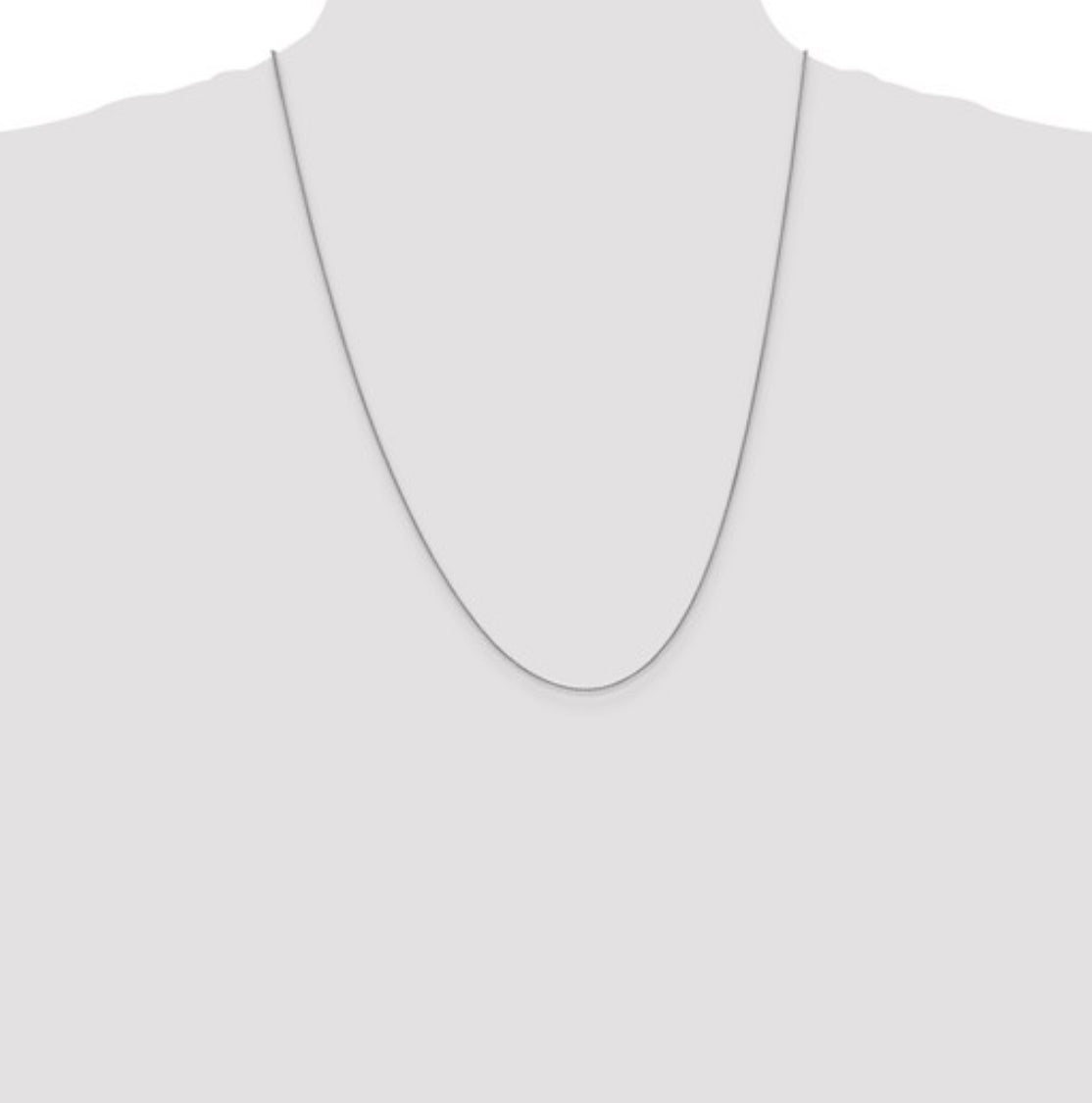 14K White Gold .85MM Spiga Chain with Lobster Clasp