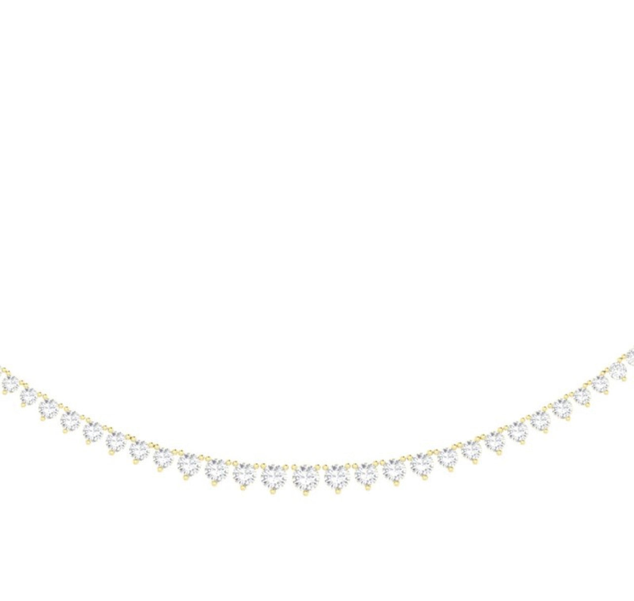 16 Inch Floating Diamond Tennis Necklace