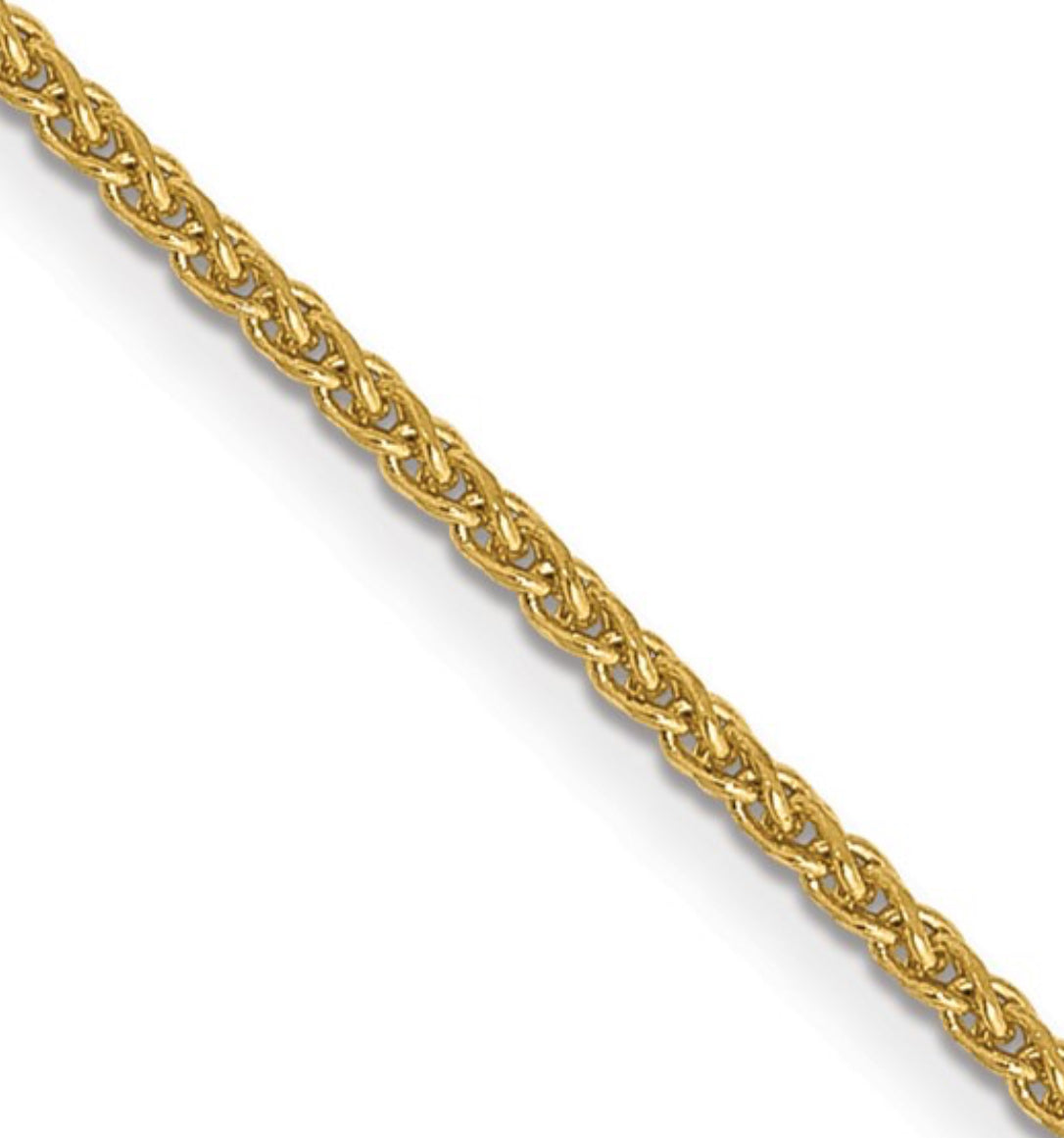 14K Yellow Gold .85MM Spiga Chain with Lobster Clasp