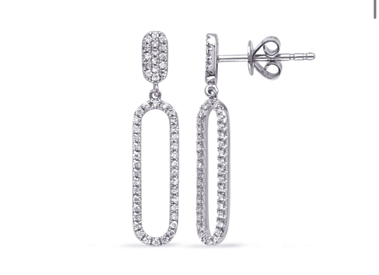 14K Yellow Gold Radiant Dangle Earrings