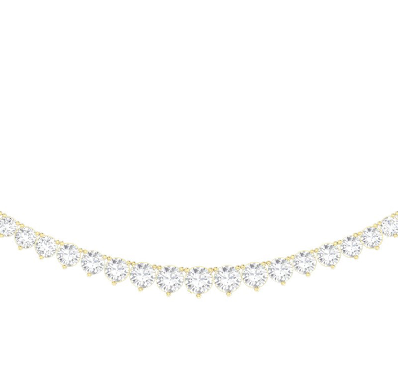 16 Inch Floating Diamond Tennis Necklace