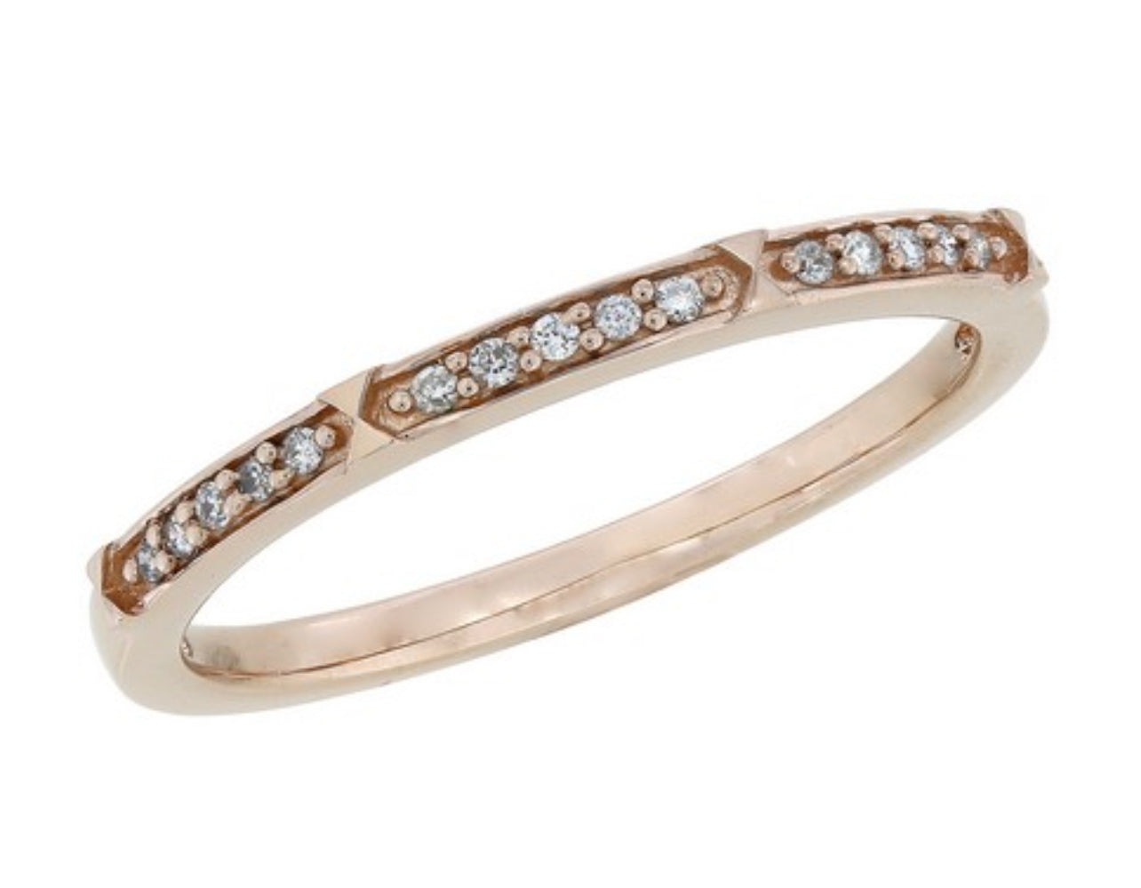 10K Yellow Gold Diamond Stackable Band