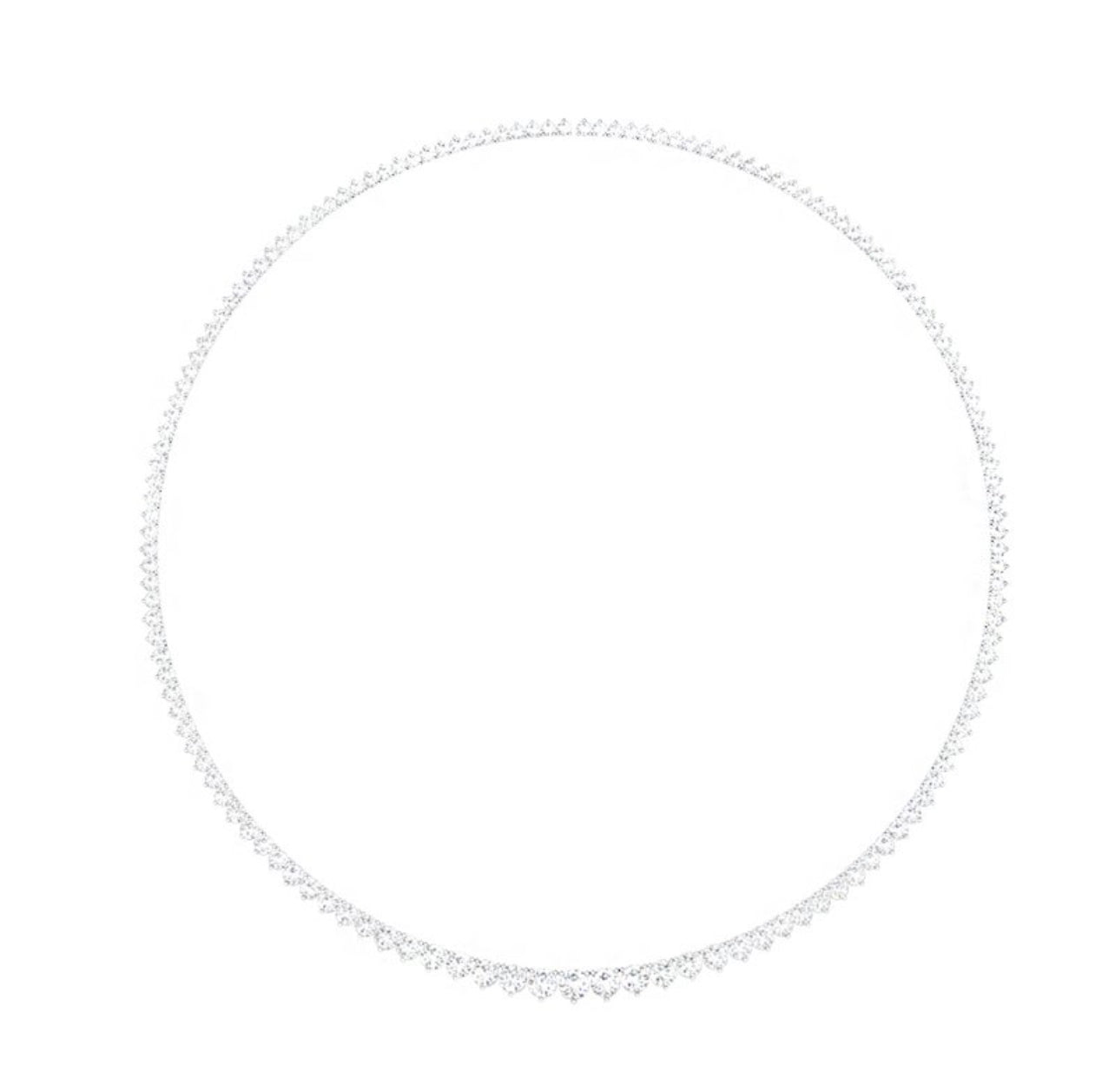 16 Inch Floating Diamond Tennis Necklace