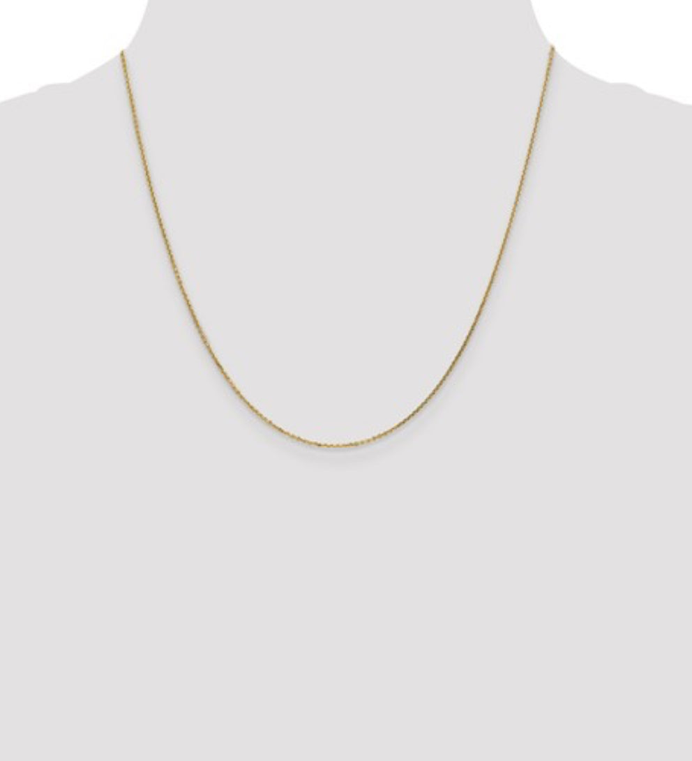 14K Yellow Gold .85MM Spiga Chain with Lobster Clasp