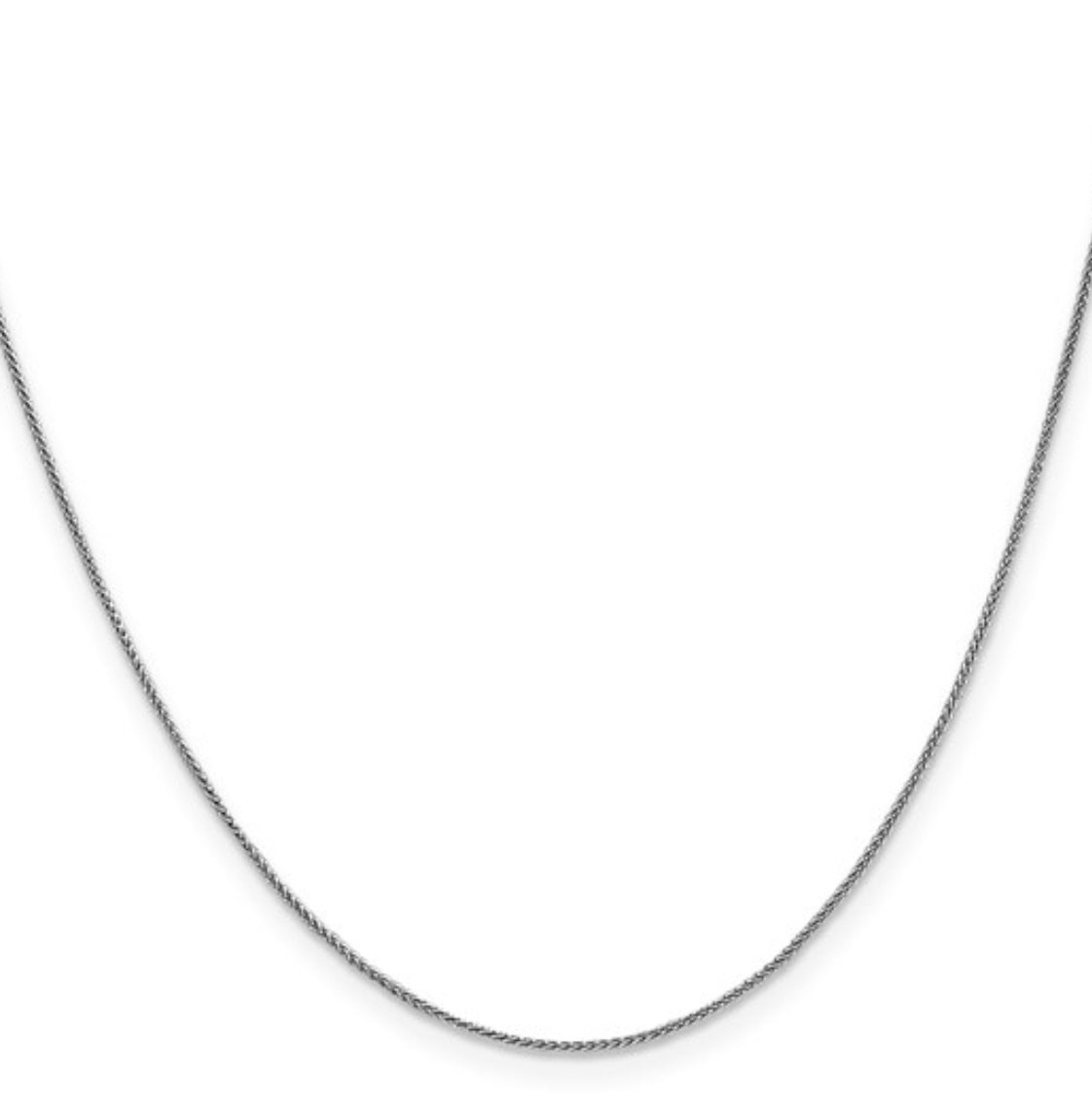 14K White Gold .85MM Spiga Chain with Lobster Clasp