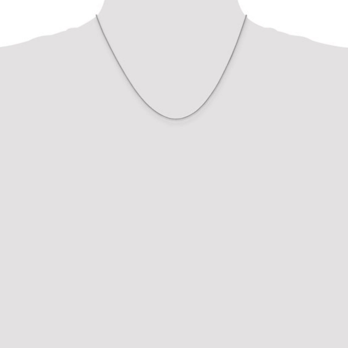 14K White Gold .85MM Spiga Chain with Lobster Clasp