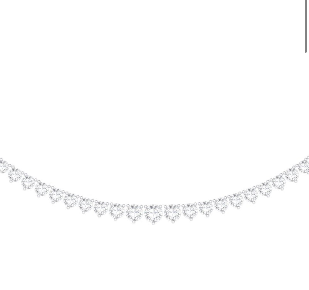 16 Inch Floating Diamond Tennis Necklace
