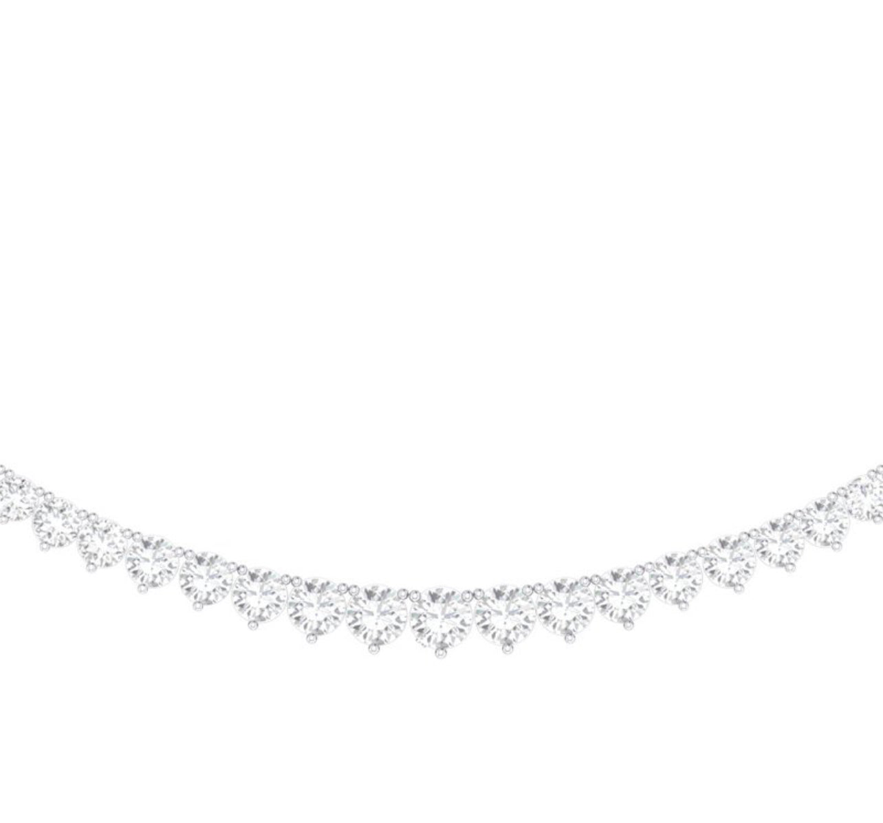 16 Inch Floating Diamond Tennis Necklace