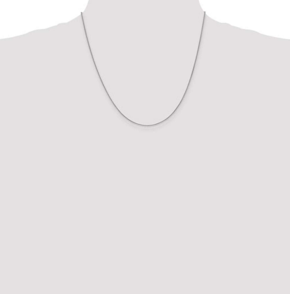 14K White Gold .85MM Spiga Chain with Lobster Clasp