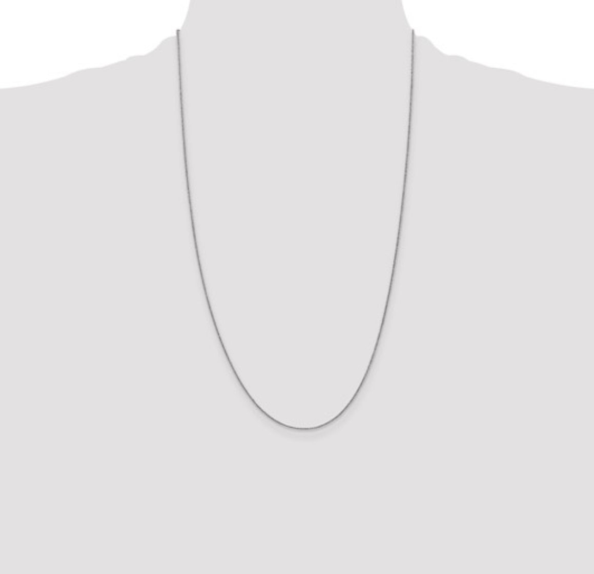 14K White Gold .85MM Spiga Chain with Lobster Clasp