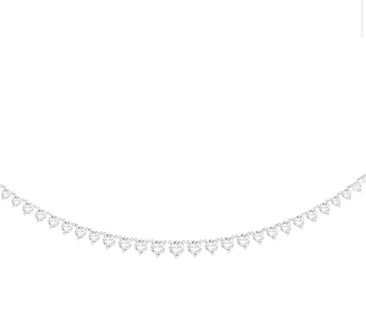 16 Inch Floating Diamond Tennis Necklace