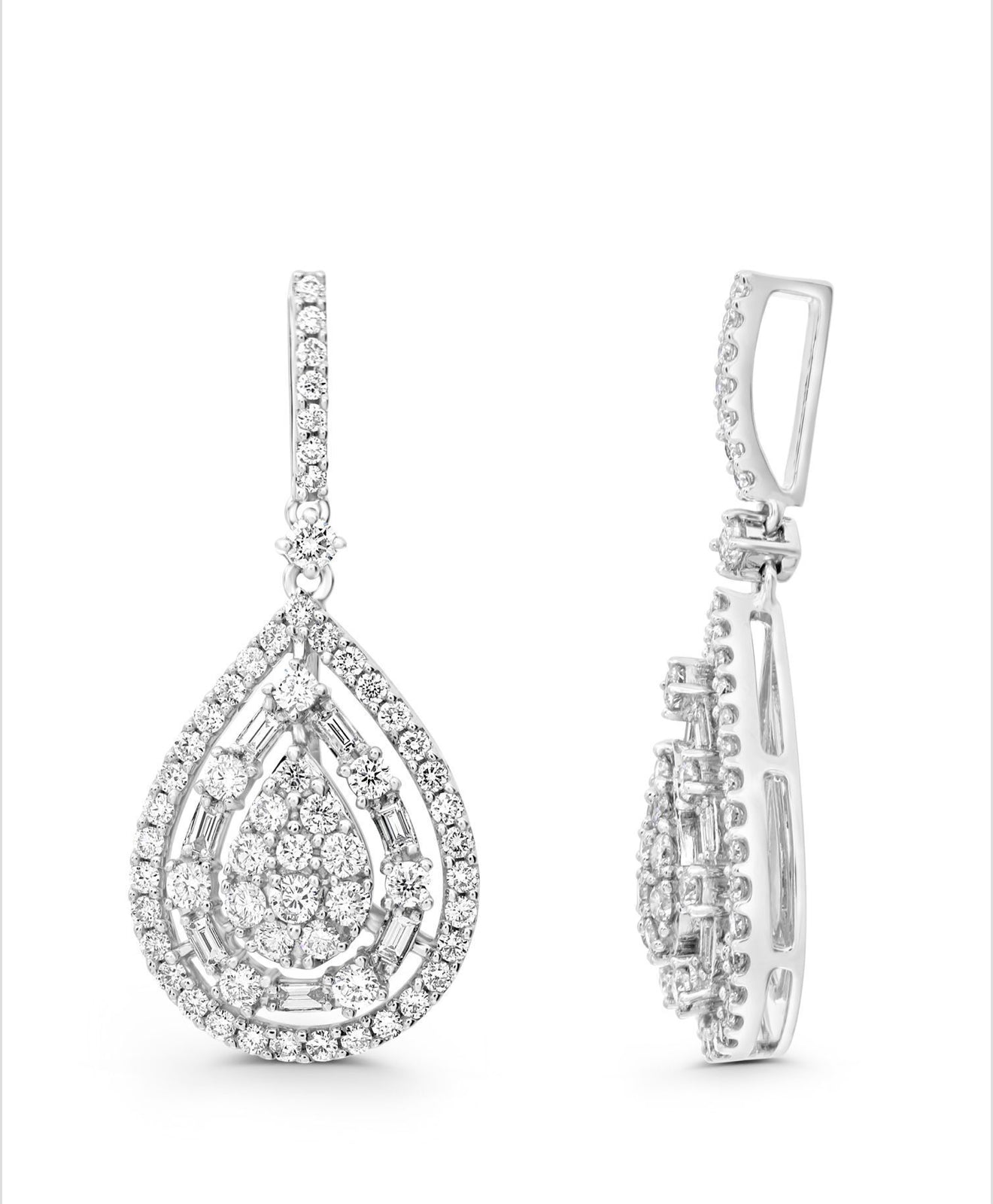 14K Yellow Gold Diamond Pear-Shaped Cluster Pendant