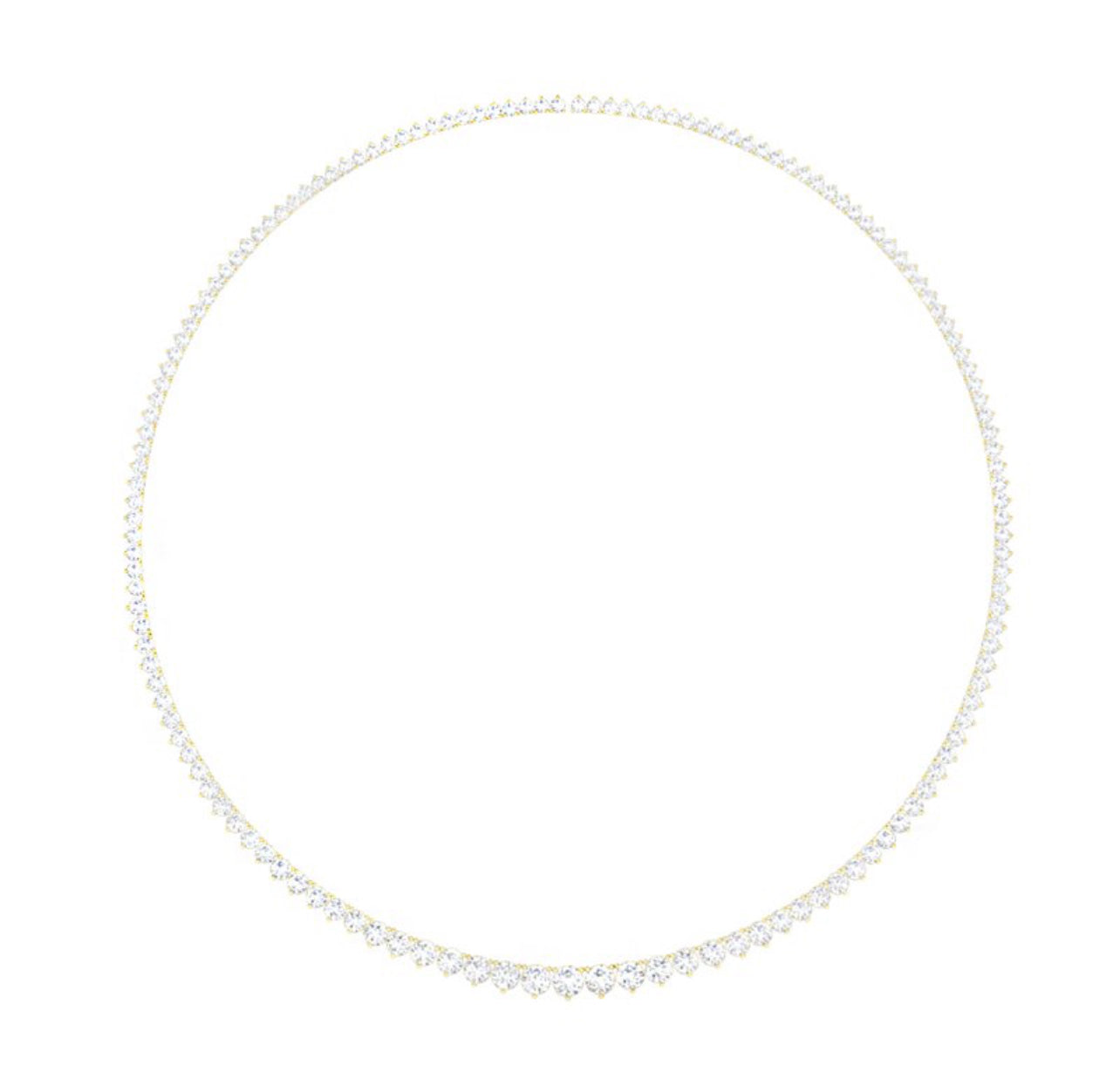 16 Inch Floating Diamond Tennis Necklace
