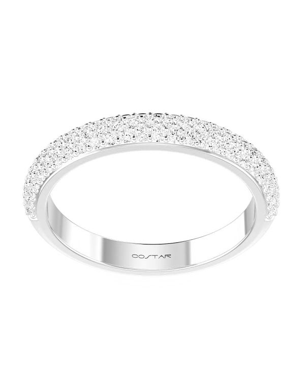 14K Rose Gold Sparkling Diamond Stackable Band