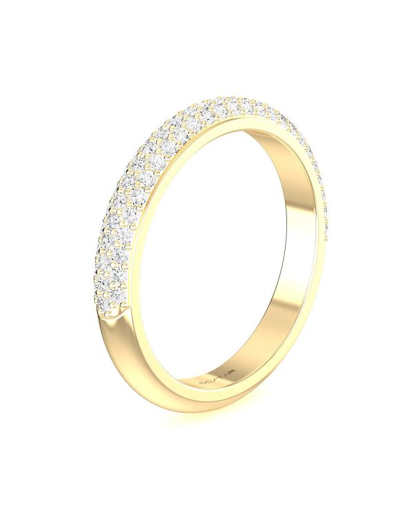 14K Rose Gold Sparkling Diamond Stackable Band