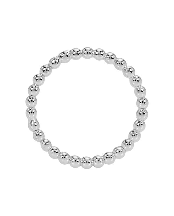 14K White Gold Fancy Stackable Band