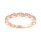 14K White Gold Modern Diamond Stackable Band