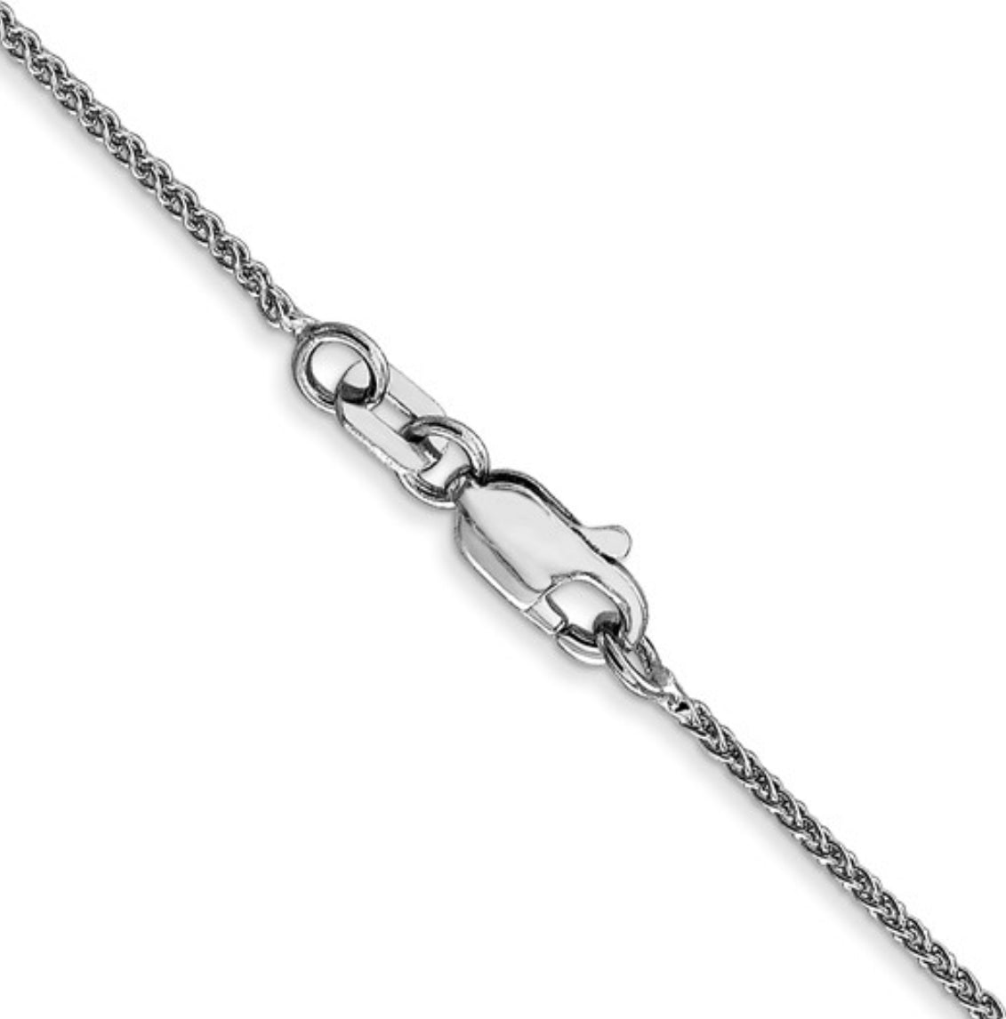 14K White Gold .85MM Spiga Chain with Lobster Clasp