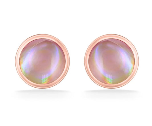Kabana 14K Rose Gold Pink Mother of Pearl Stud Earrings