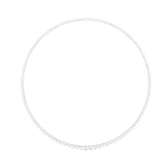 16 Inch Floating Diamond Tennis Necklace