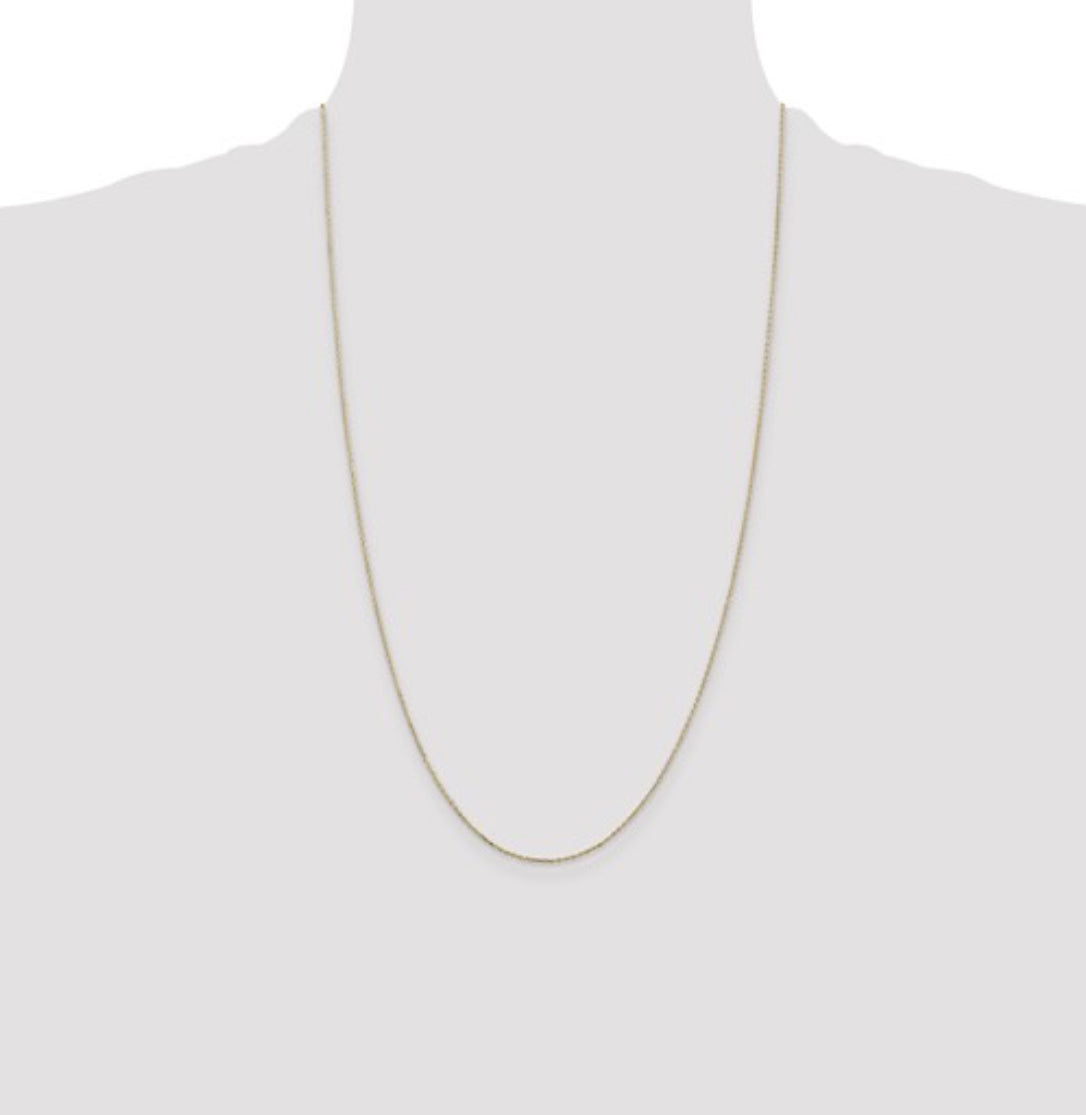 14K Yellow Gold .85MM Spiga Chain with Lobster Clasp