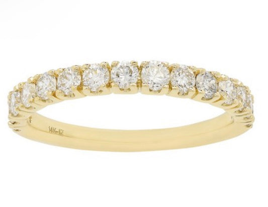 14K Yellow Gold Stackable Diamond Band