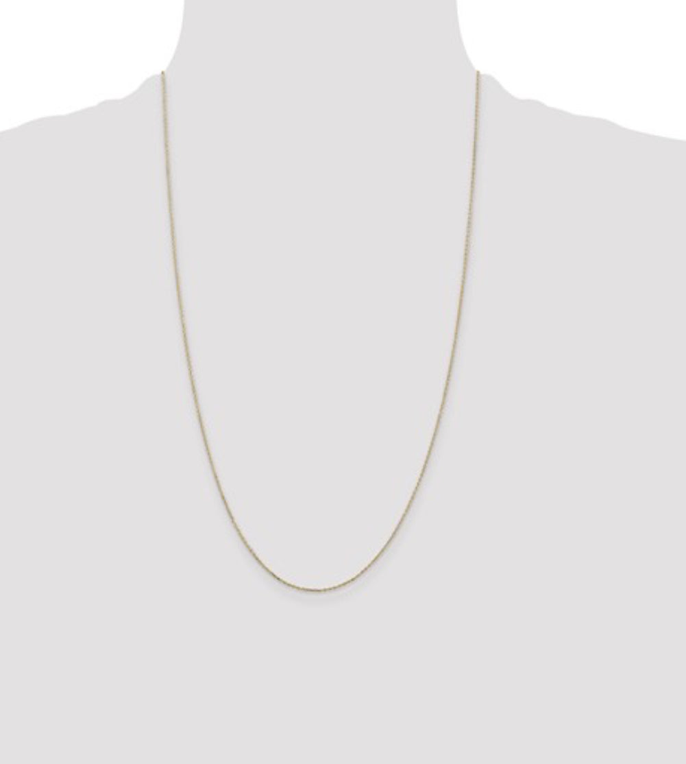 14K Yellow Gold .85MM Spiga Chain with Lobster Clasp