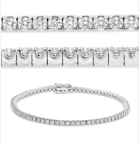 2.00 Carat 14K White Gold Tennis Bracelet