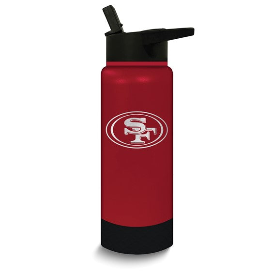 NFL San Francisco 49ers Stainless Steel Silicone Grip 24 oz. Water Bottle