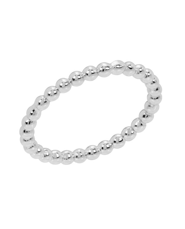 14K White Gold Fancy Stackable Band