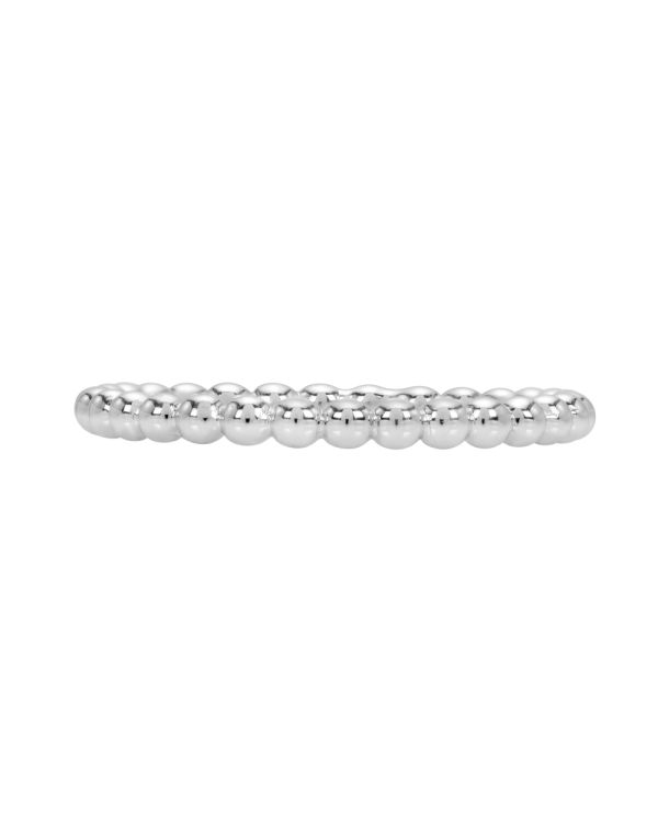 14K White Gold Fancy Stackable Band