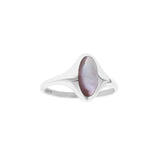 Kabana Sterling Silver Pink Mother of Pearl Oval Ring