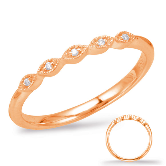 14K Rose Gold Ladies' Stackable Diamond Wedding Band