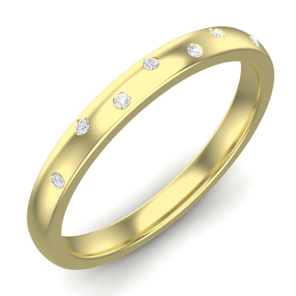Lady's 14K Yellow Gold Stackable Diamond Wedding Band